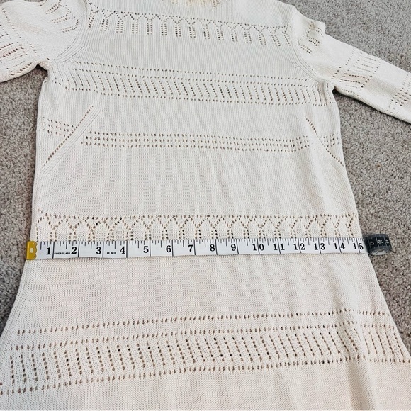 Zadig & Voltaire Cream Cecily Monogrammed ZV Belted Knit Dress. Size Small. - Picture 15 of 17